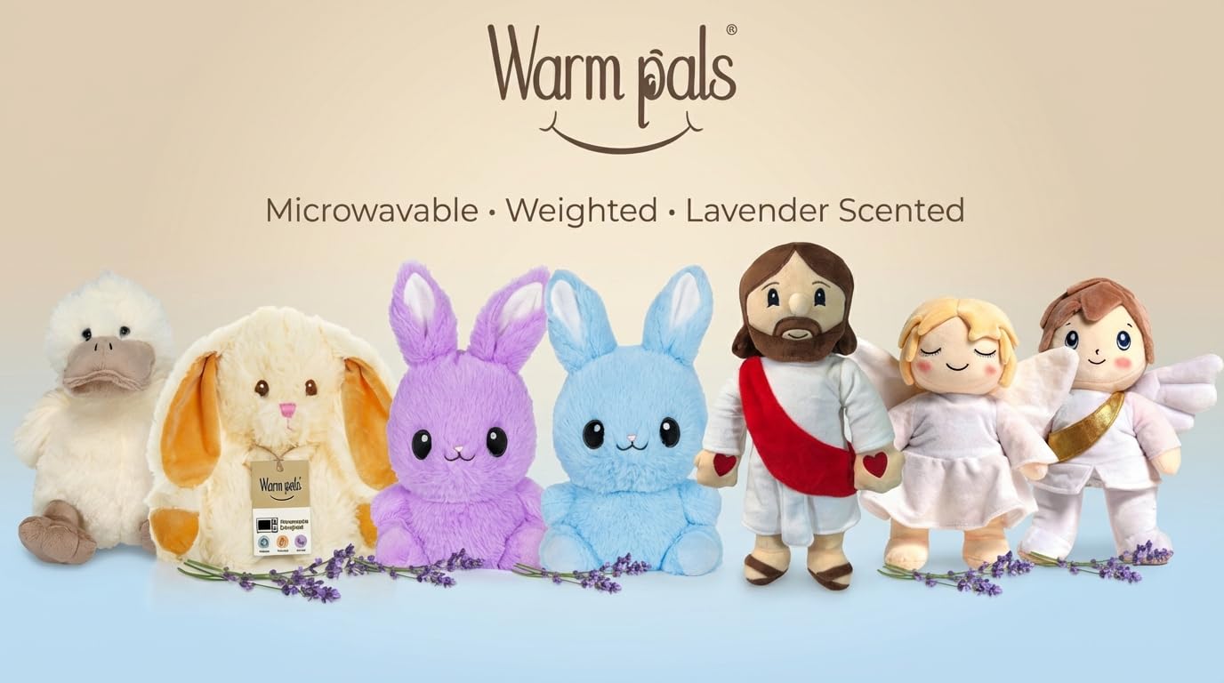 Jesus - Microwavable & Weighted Plush Stuffed Animal - Heated Plushie for Warmth - Cute, Soft, Cozy Toy for Adults & Children (Boys, Girls, & Toddlers) by Warm Pals