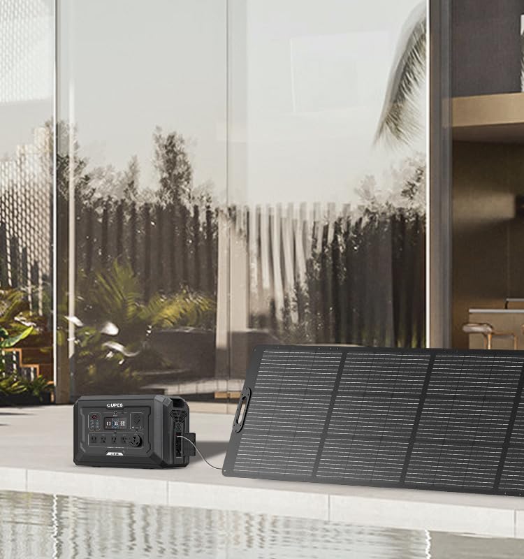 OUPES Portable Solar Panel 240W, Foldable Solar Power Panel for OUPES Power Stations, Ultra-Thin and Lightweight Design, High Conversion Efficiency (Cable 16.4 ft)