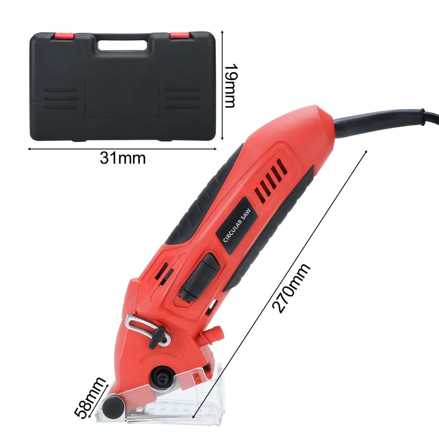 WerkWeit Mini Circular Saw Set Professional Multifunctional Circular Saw Machine Set 400W High Powered Compact Circular Saw with Tool Box, 6 Carbide Tipped Blades for Cutting Wood,Plastic,Tile,Metal