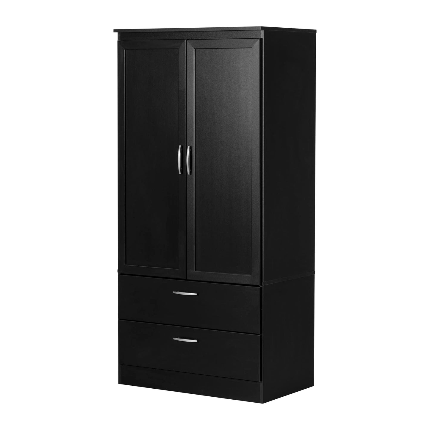 South Shore Acapella Wardrobe Armoire Pure Black