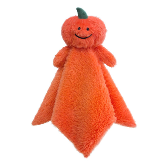 Doindute Baby Orange Pumpkin Soft Stuffed Animal Security Blanket, Plush Pumpkin Character Lovey Blanket, Baby Shower/Nursery Gift, Newborn Infant Toddler Snuggle Blankie for Girls Boys, 14 Inches