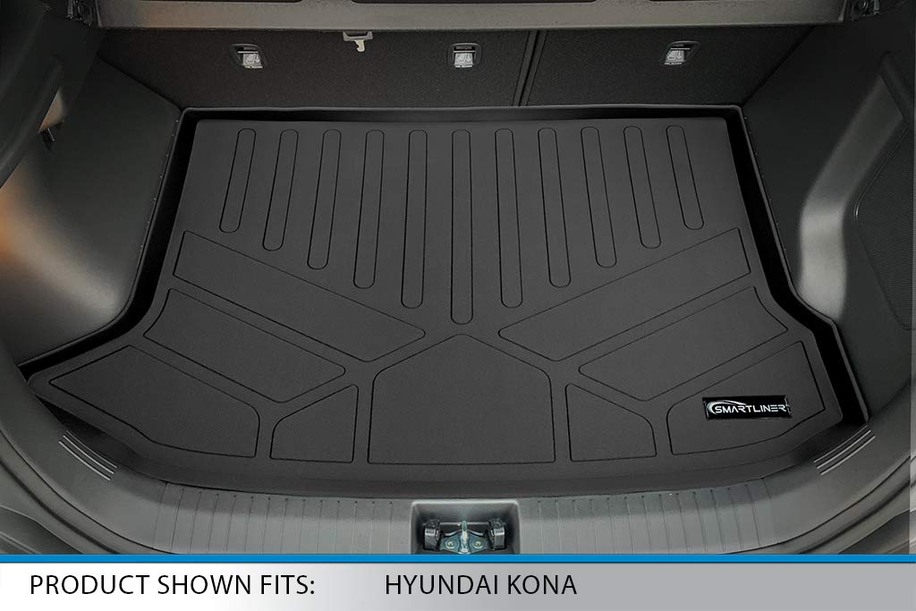 SMARTLINER Custom Fit Floor Mats 2 Rows and Cargo Liner Set Compatible with 2018-2023 Hyundai Kona