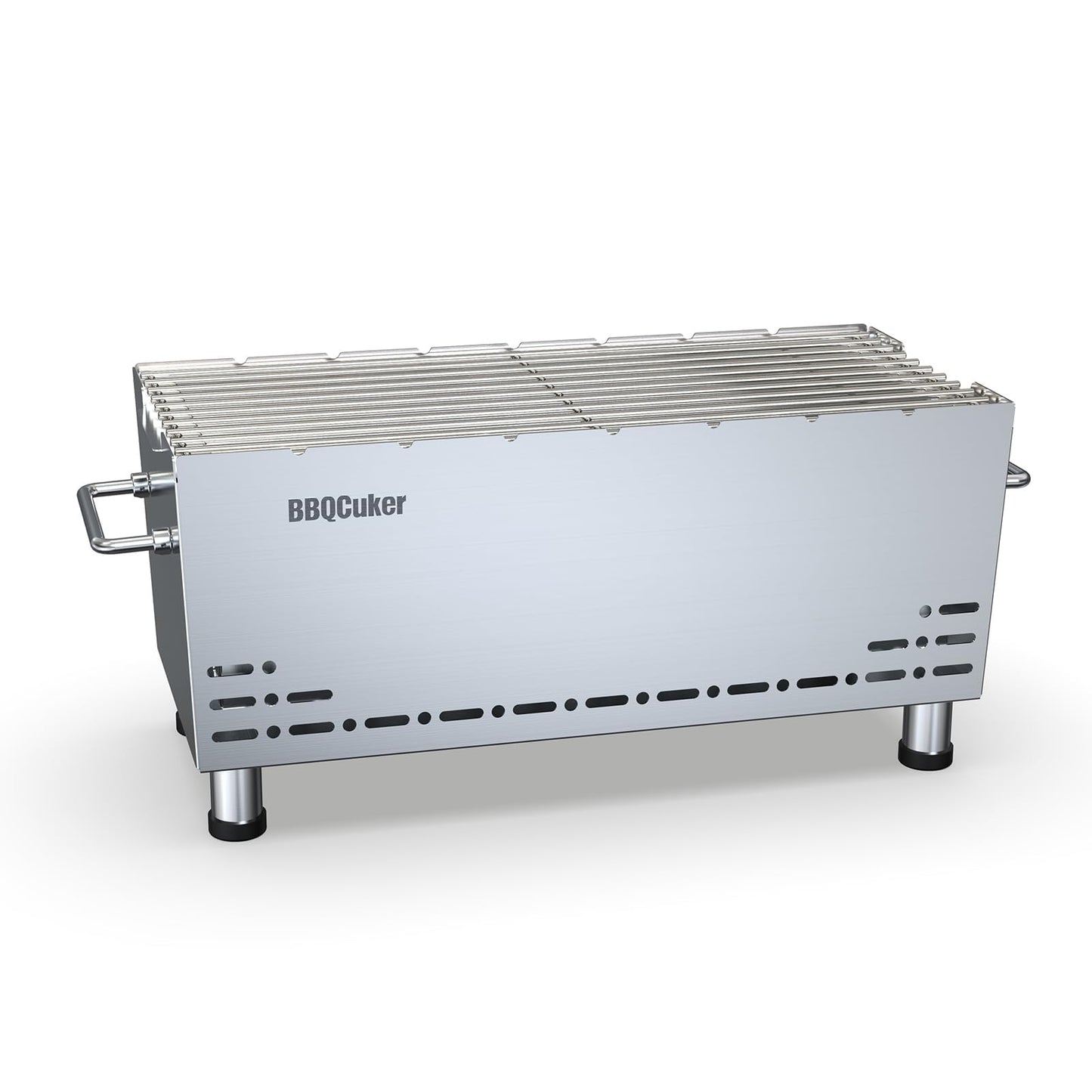 BBQCuker Portable Charcoal Grill,Heavy-Duty Stainless Steel Small BBQ Grill with Double-Layer Insulation Design,170 Sq. In. cooking Area,Tabletop Grill with Travel Bag for Outdoor Camping and Picnic