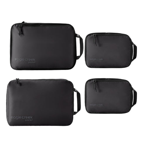 Eagle Creek Pack-It Isolate Carry-On Set - Compact Compression Cube Set for Optimizing Luggage Space - Convenient Top Handle - Internal Storage Divider - Water-Resistant - Washable - Black