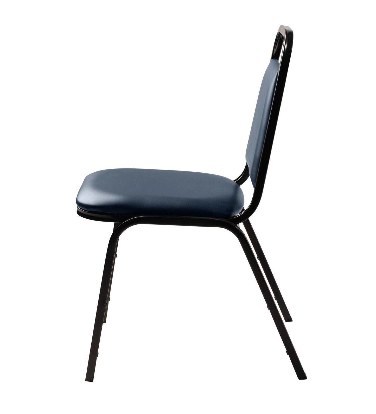 OEF Furnishings OEF9100 Series Banquet Chairs Premium Commercial Seating (4 Pack, Vinyl, Midnight Blue, Black Frame)
