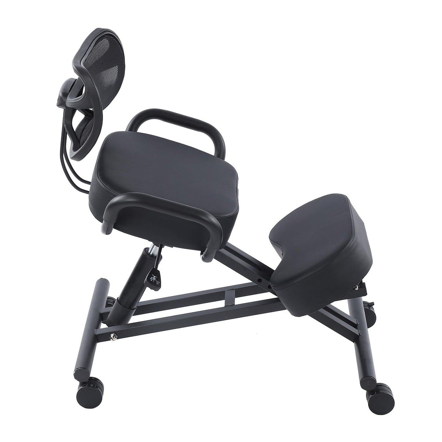 Ejoyous Kneeling Chair, Pneumatic Posture Correcting Knee Stool with Cushion Height Adjustable Rolling Orthopaedic Desk Stool for Banking Meeting Room Office Home Reception