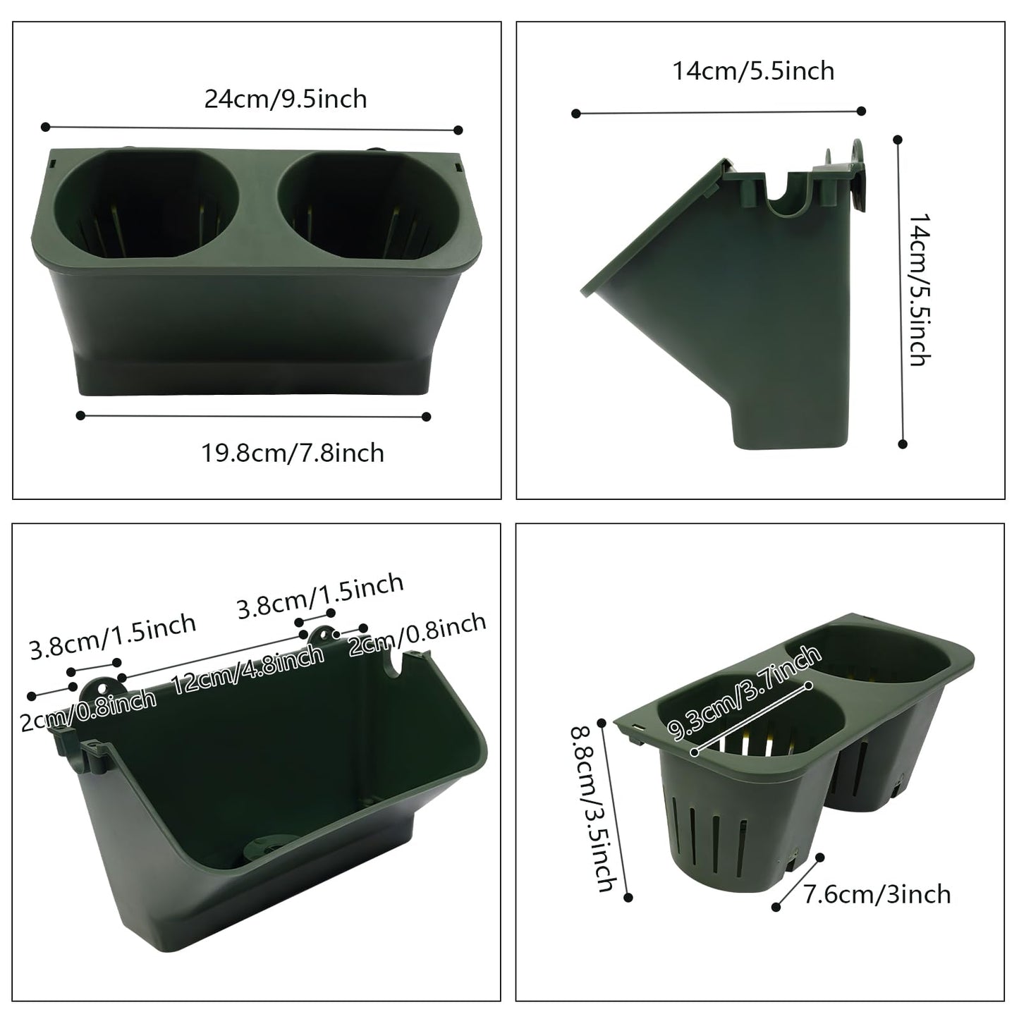 30-Piece Vertical Wall-Mounted PP Planter, Indoor Outdoor Green Wall Garden Planter Kit, Garden Self Watering Wall-Mounted Planter Plant Flower Pot Holder for Home, Office, Balcony