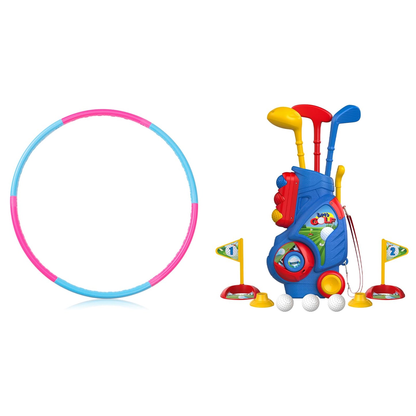 Liberry Sport Toys for Boys Girls 2 3 4 5, Toddler Golf Set and Kids Exercise Hoop, Christmas Bithday Gift