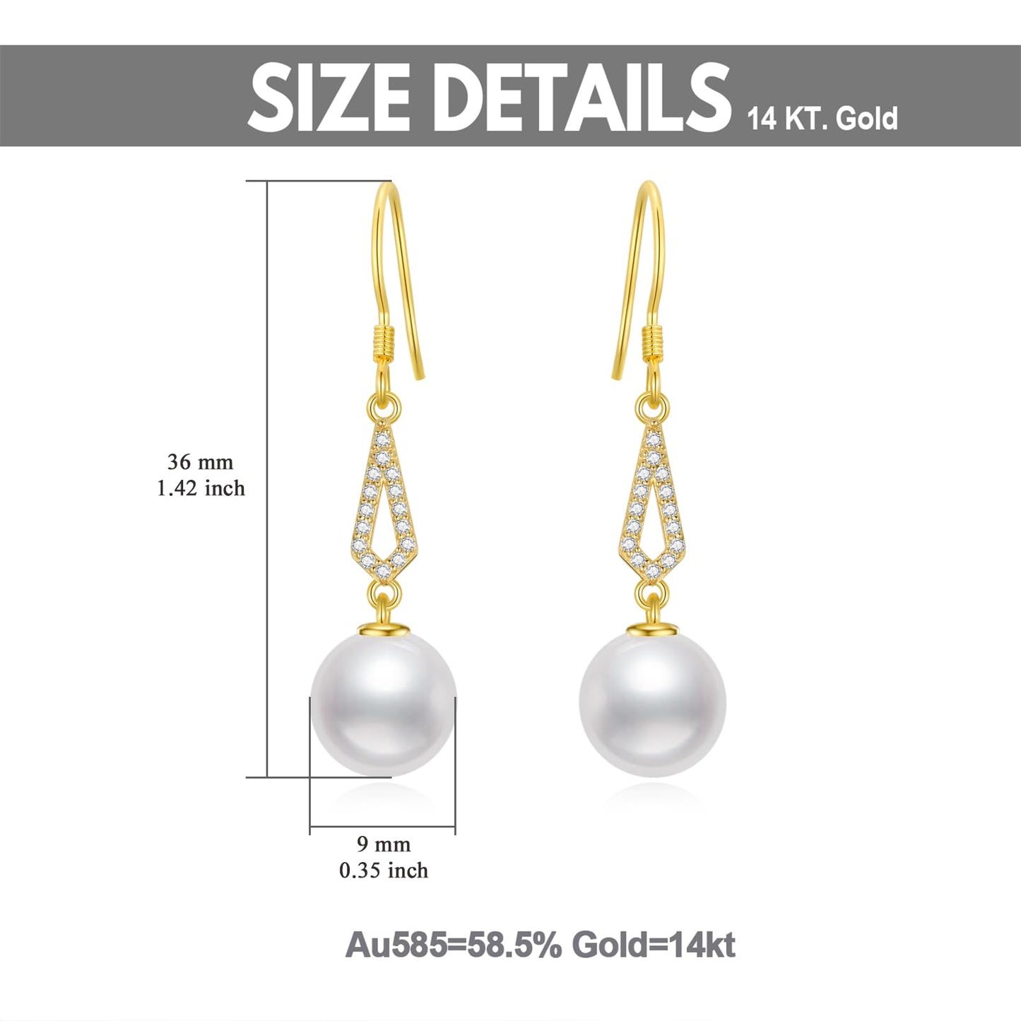14K Gold Diamond Leaves Pearl Necklace (with 14k Gold Lip Chain) and Earrings set for Women