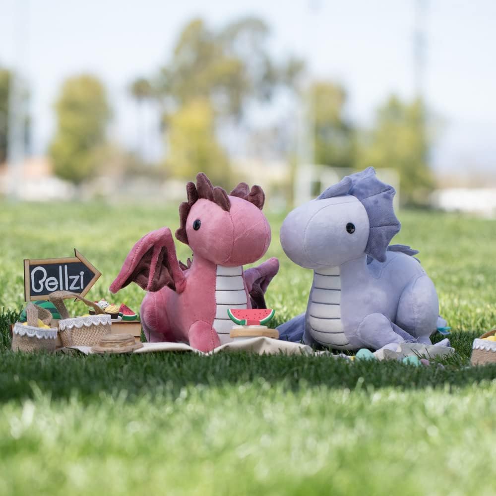 Bellzi Fire Dragon - 11.5" Cute Stuffed Animal Plush Toy - Adorable Soft Dragon Toy Plushies and Gifts - Perfect Present for Kids, Babies, Toddlers - Draggi