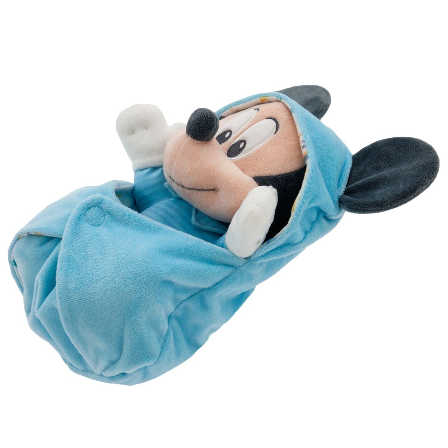 Disney Store Official Mickey Mouse Plush with Blanket Pouch - Disney Babies Plushy in Baby Swaddle - Toy for Those who Love Plush Figure Toys, Cute Plushies, & Baby Stuffed Animals - Small - 11½"