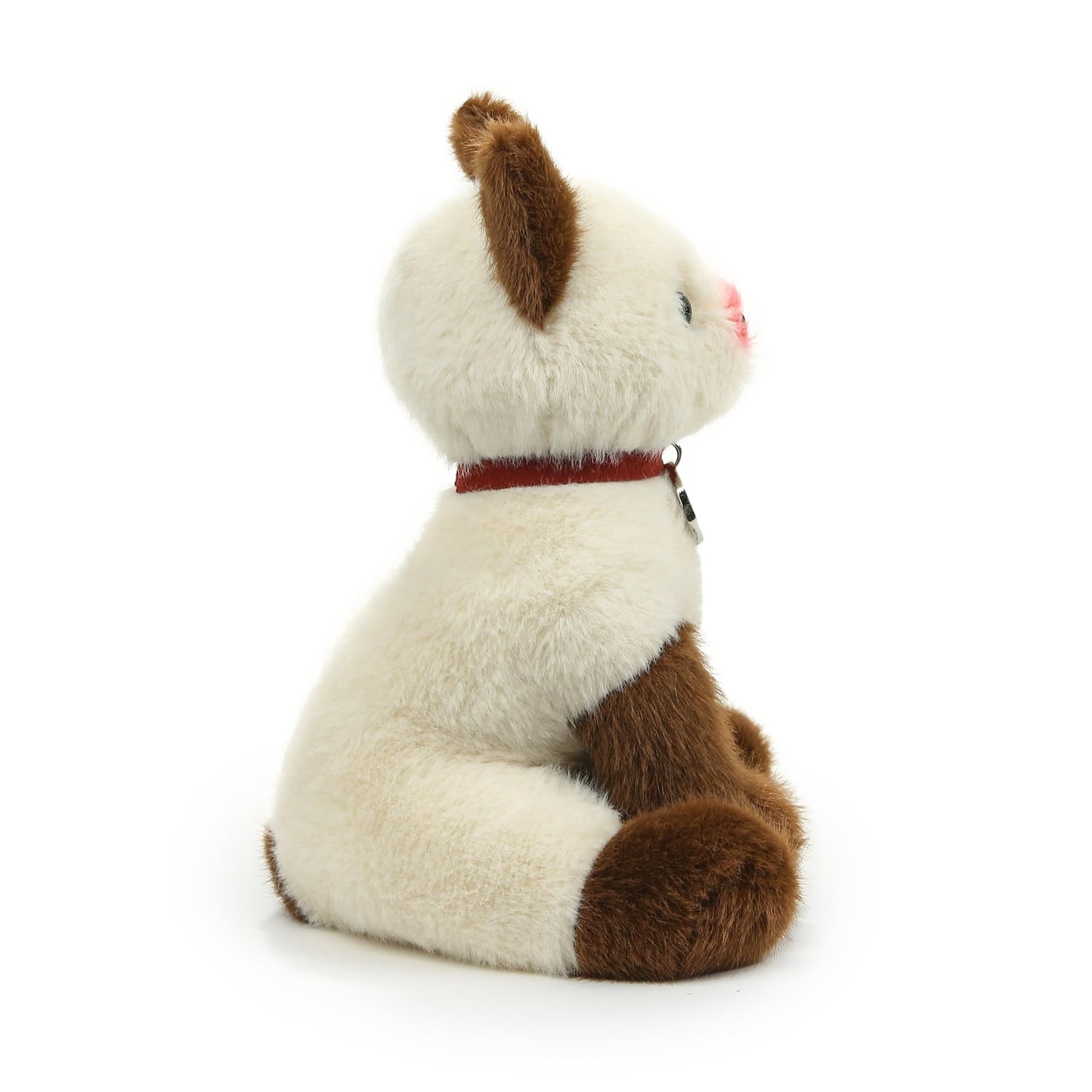 Plushland Realistic Stuffed Cat and Dog Plush PuppyStuffed Animals Plush Toys Collar, Realistic Premium Pawpal Stuffed Puppy Cats and Dogs Toy for Boys and Girls 8 Inches (Siamese Kitty with Collar)