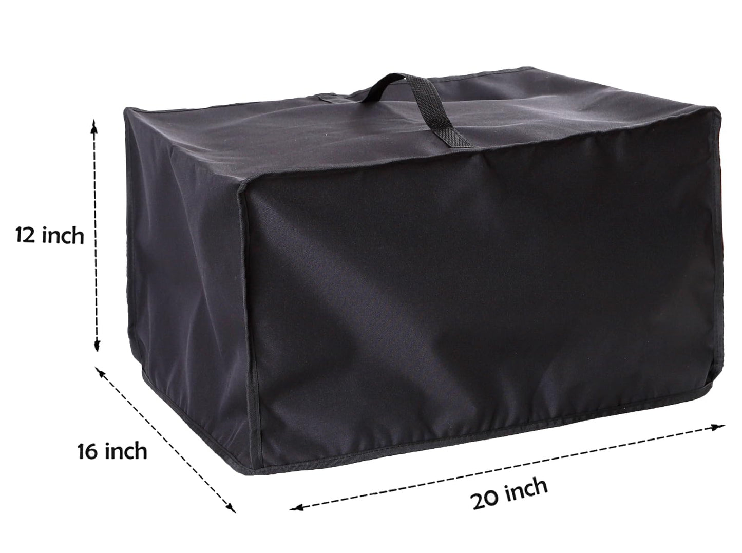 Ruclles 15"x15" Auto Heat Press Machine 2 Dust Cover - Heavy-Duty Black Oxford Fabric, Moisture-Resistant & Dustproof Protective Cover, 20"x16"x12" Size
