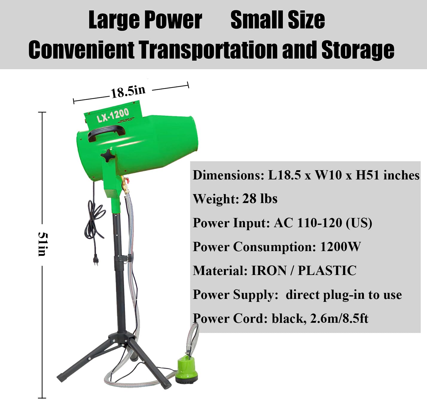 1200W Party Foam Machine,Summer Pool Water Toys for Kids & Adults, Bubble Machine with 3pcs Foam Granules and Water Tank, Holiday & Birthday Girls & Boys, Business Celebrations, Outdoor Party Events