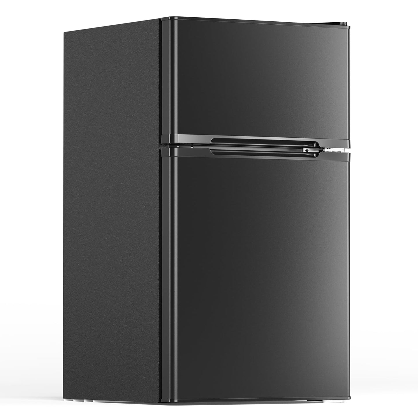Electactic 3.1 Cu.Ft Mini Fridge with Freezer, 2 Door Compact Refrigerator, Mini Fridge with Adjustable Removable Glass Shelves for Bedroom, Office, Dorm or Apartment, Black