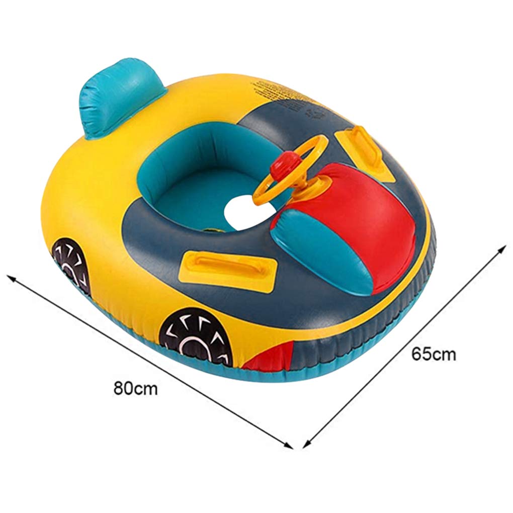 Cute Child Kids Inflatable Pool Float PVC Summer Swim Float Air Bed Lake Boat Swimming Floats with 2 Handles Surfing Raft Bodyboard Floating Mattress Seat Swim Ring for Girls Boys 3-5 Years