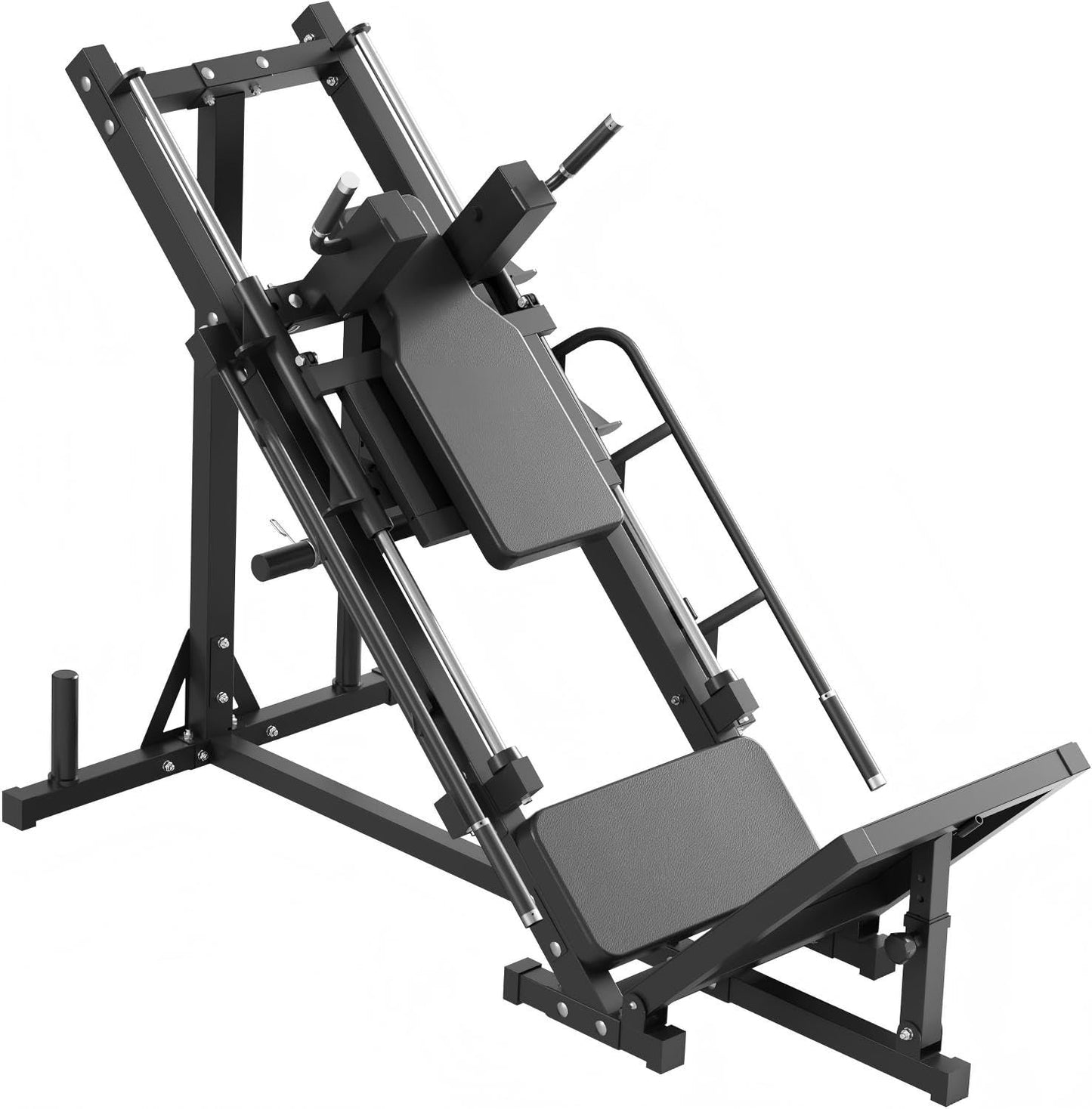 Fitvids Leg Press Hack Squat Machine, Plate Loaded Adjustable Leg Press Machine, Hack Squat Machine with Weight Storage Posts Home Gym, 1100 LB Capacity