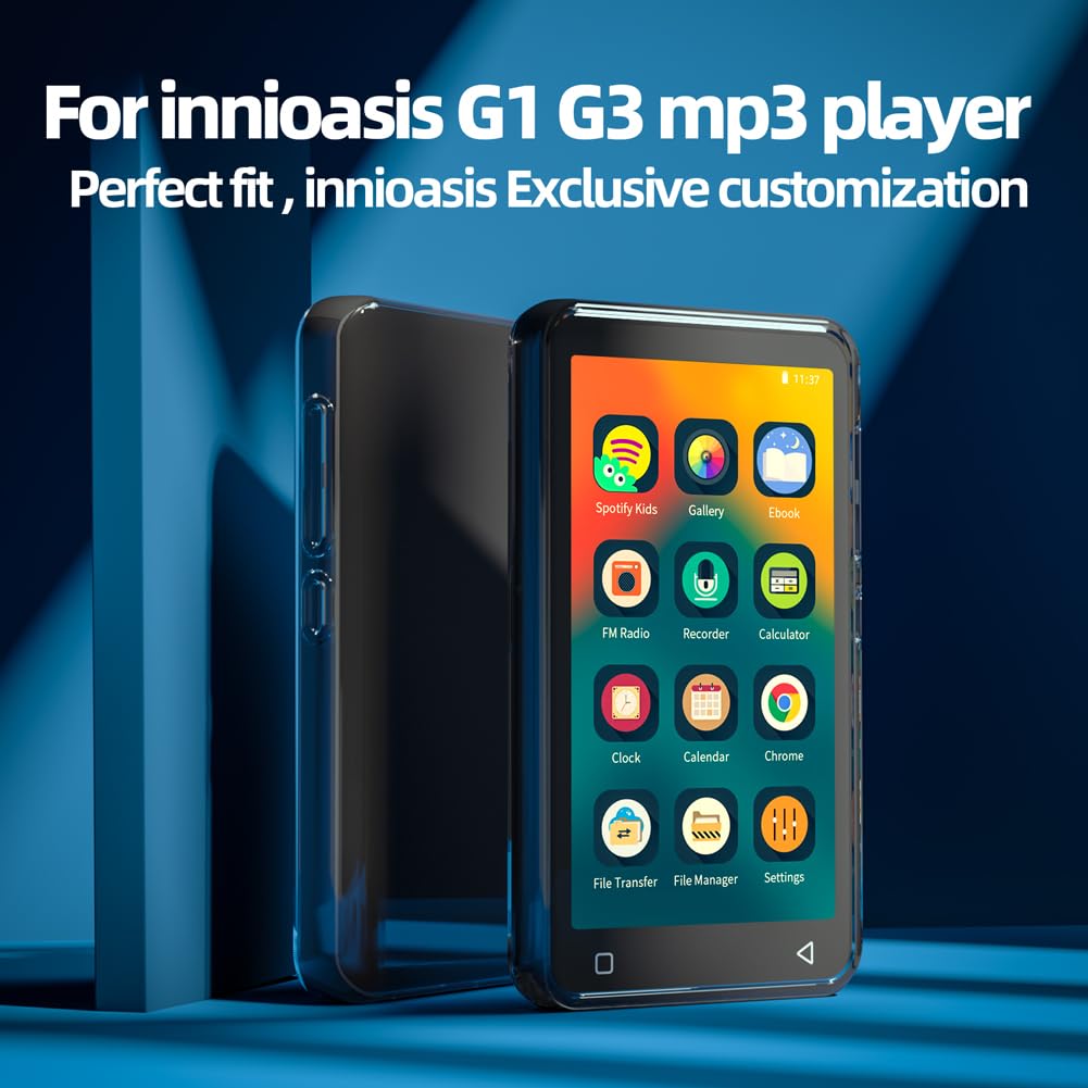 innioasis Crystal Clear Case Only G1,G3 Mp3 Player Anti-Scratch Shock Absorption