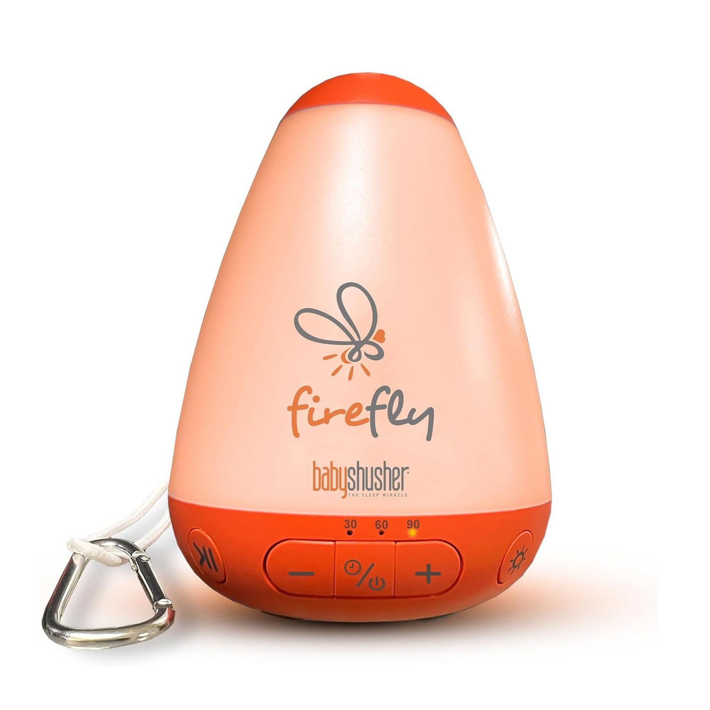 Baby Shusher Firefly Baby Soother for Crying Babies with Nightlight - White Noise Sound Machine, Baby Soother for Sleeping, Newborn Essentials for Crib, USB Rechargeable - 1 Count