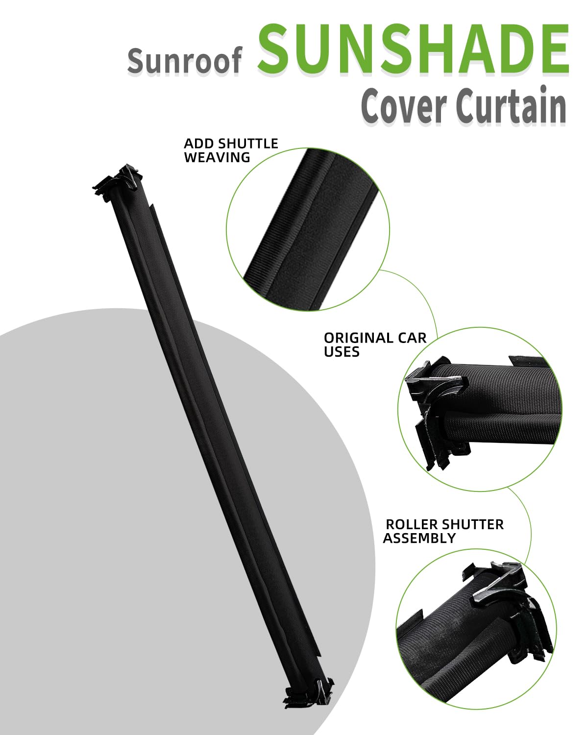 Benz C200 C260 C300 Sunroof Sunshade Curtain Car Accessories Fit for Benz C200 C260 C300 Sunshade Panoramic Sun Shade Panoramic sunroof Shade 2015 2016 2017 2018 2019 2020 2021 2022(Front - Black)