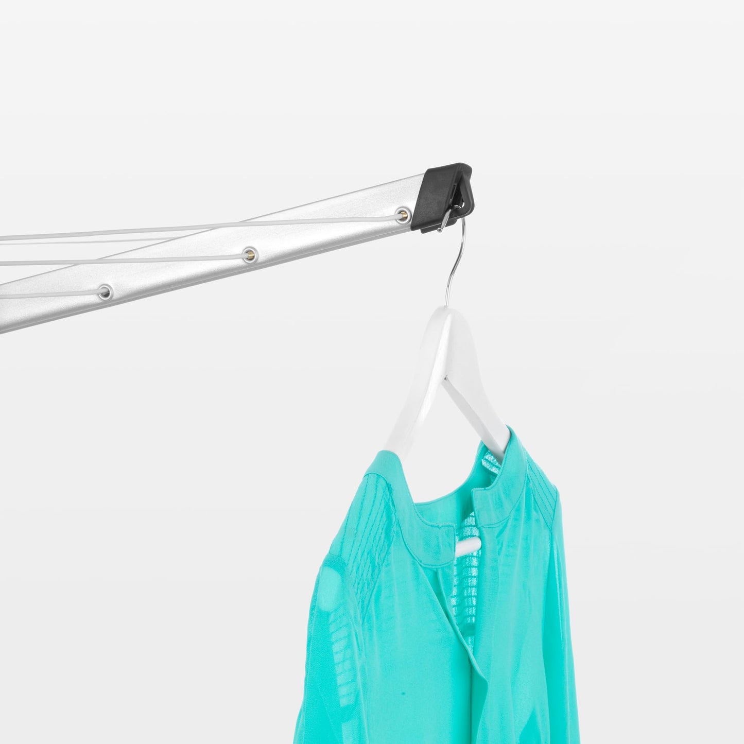 Brabantia Topspinner Outdoor 4 Arm Spinning Clothesline (164 ft/Ø 1.8") Rotating, Folding Clothes Drying Rack + Concrete Ground Tube (Gray)