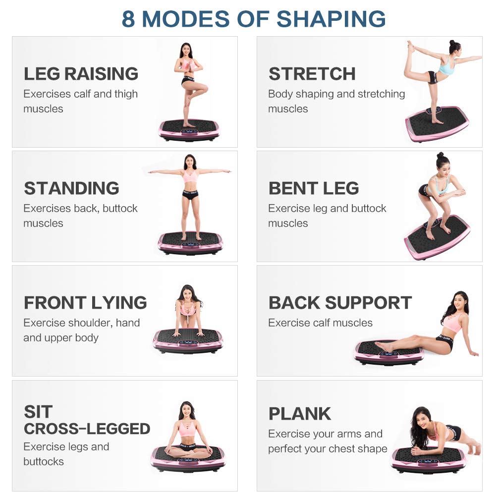 nimto Vibration Plate Exercise Machine Whole Body Workout Vibration Fitness Platform for Home Fitness & Weight Loss + BT + Remote, 99 Levels