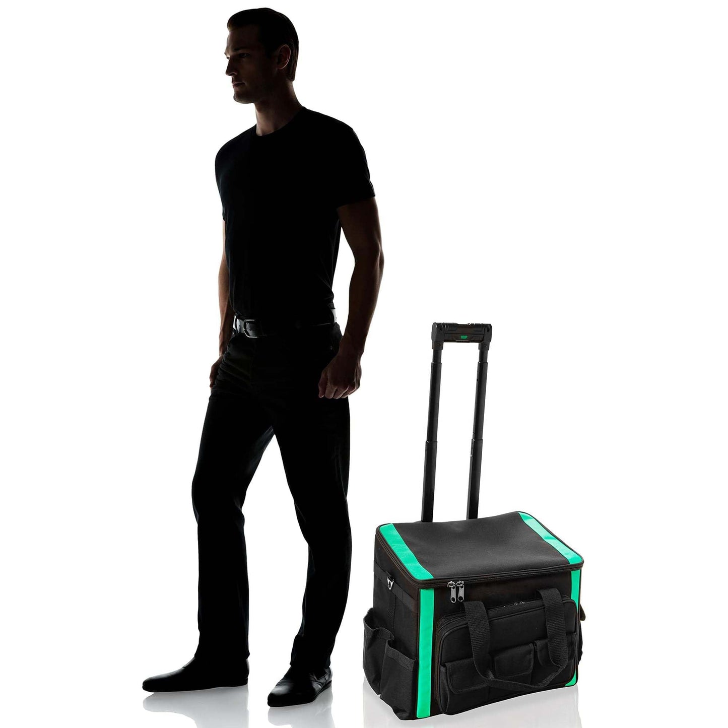 Amazon Basics Tool Rolling Bag, Black, 20 Pockets (Previously Denali Brand)