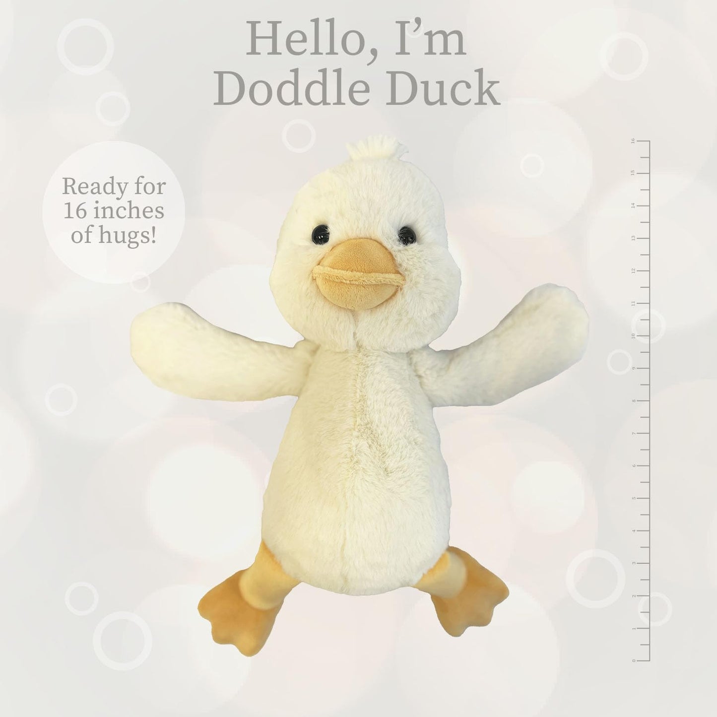 World's Softest Plush Stuffed Animal for Baby, Toddler, Kids, Adults - Adorable Toy Made from Kid-Friendly, Quality Materials - Lushee Off White Duck, 16"