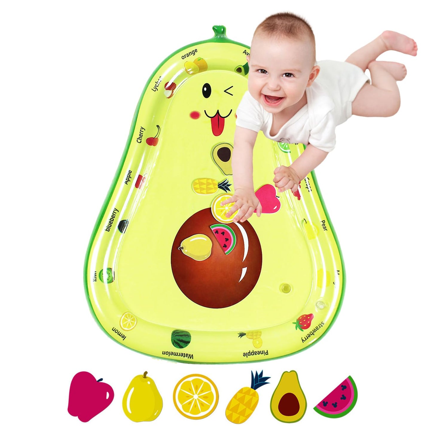 ZHUYNXIR Baby Water mat, Infant Toys, Inflatable Play Mat Water Mat Baby Toys, Fun Early Development Activity Play Center for Newborn (33 x 26 inch)