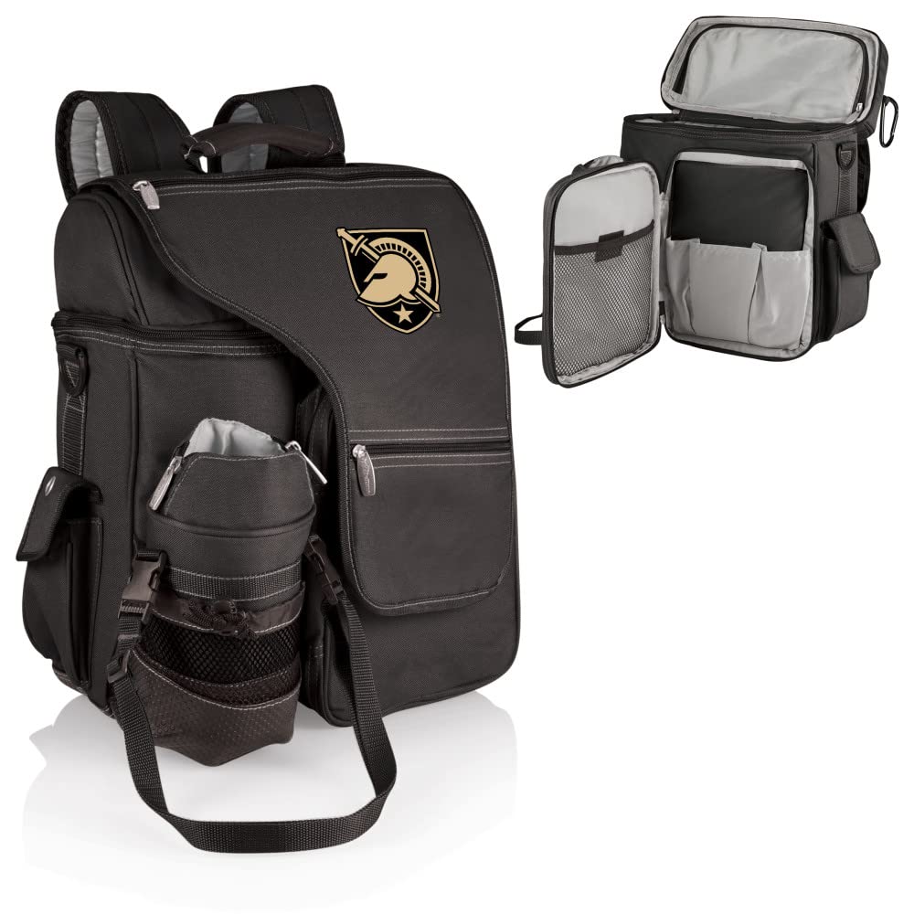 PICNIC TIME NCAA West Point Black Knights Turismo Backpack Cooler with Water Bottle Carrier - Soft Cooler Backpack - Travel Cooler Bag