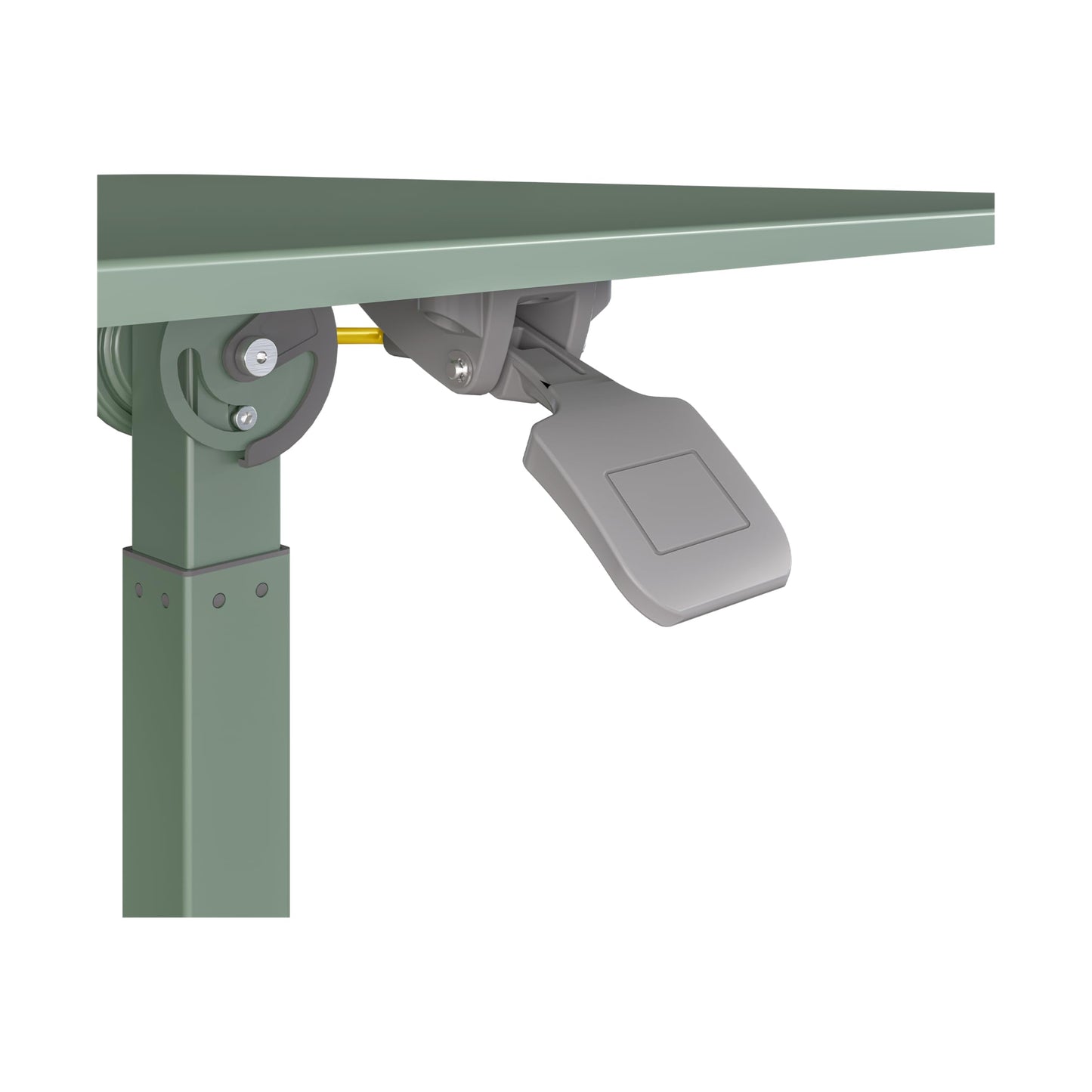 Seville Classics Airlift Height Adjustable Pneumatic Laptop Sit Stand Desk Mobile Rolling Cart, Computer Workstation for Home Office, Classroom, Sage Green, 25.6" Tilting Desktop