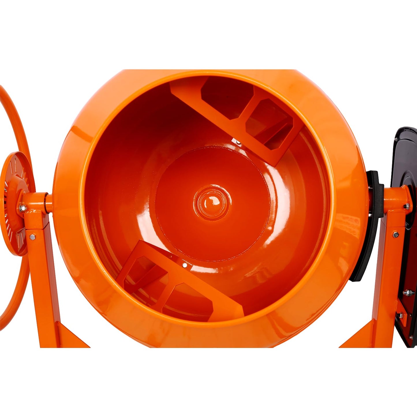 Cement Mixer, 5 Cu. Ft Electric Concrete Mixer Machine, 650W AC Motor Portable Power Cement Mixers for Mortar, Stucco and Fodder, Orange