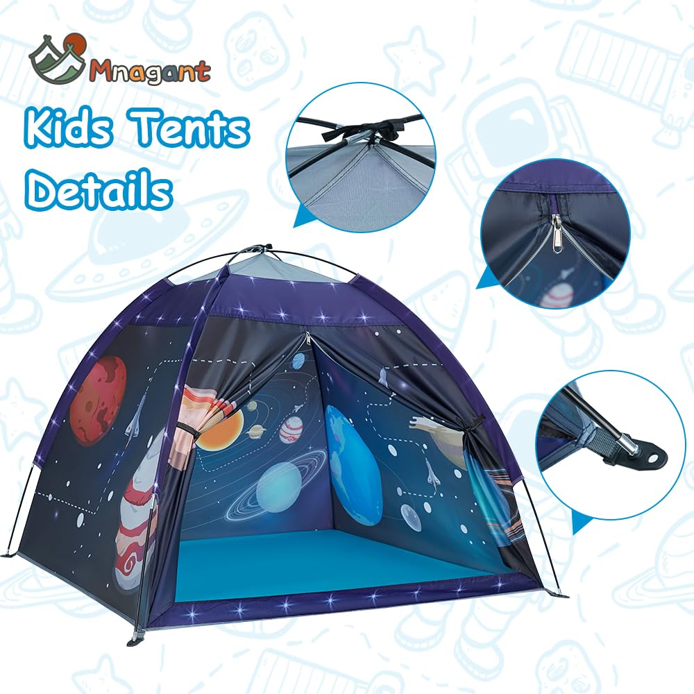 Mnagant Space World Play Tent-Kids Galaxy Dome Playhouse for Boys and Girls Imaginative Play Popup Tent for Kids Indoor/Outdoor Fun,Perfect Kid’s Gift- 47" x 47" x 43"