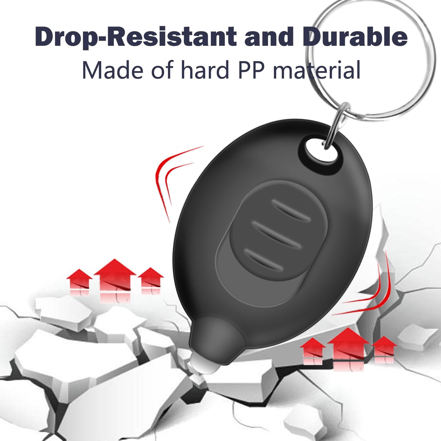 Daemson Mini LED Keychain Flashlight, Ultra Bright Tiny Flashlight, Small Keychain Flashlight White Light, Micro Pocket Key Ring LED Flashlight for Emergency Lighting - Multicolor Shell (96PCS)