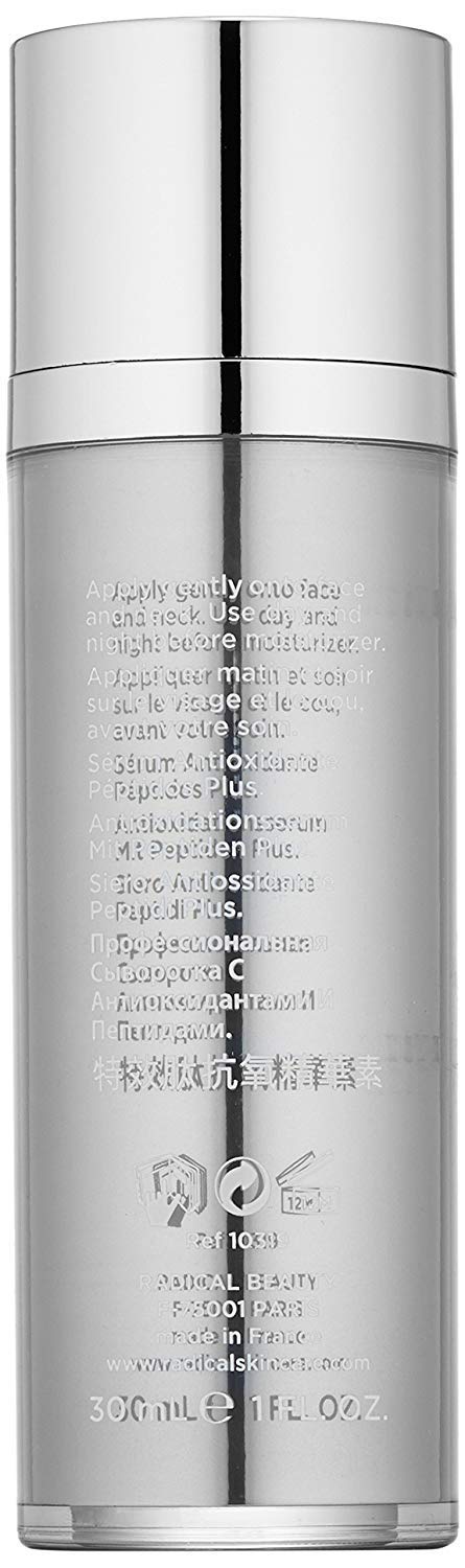 Radical Skincare Advanced Peptide Serum - Repairs and Smooths Skin to Reduce the Appearance of Wrinkles & Boosts Elasticity - For All Skin Types - Paraben Free - Assured Results (1 Fl Oz)