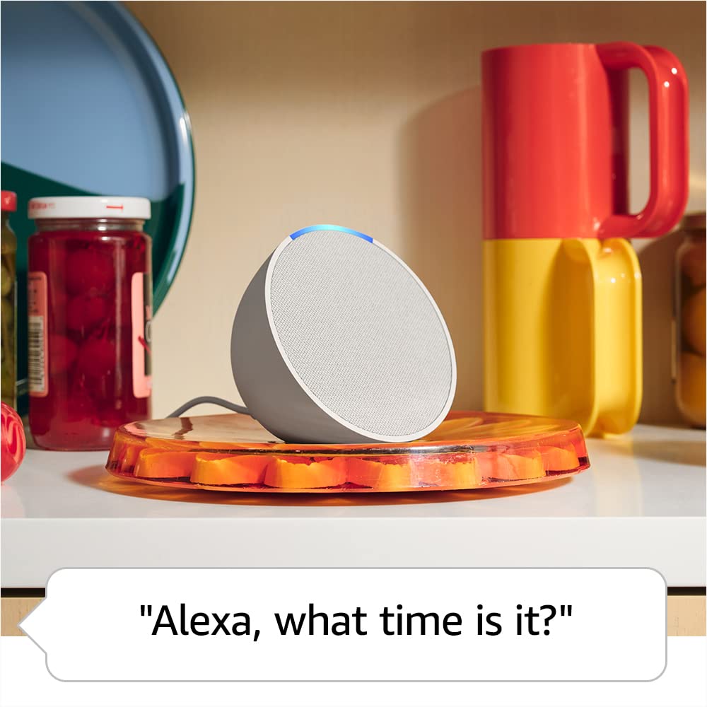 Amazon Echo Pop, Our smallest Alexa speaker, Fits in any room, Charcoal