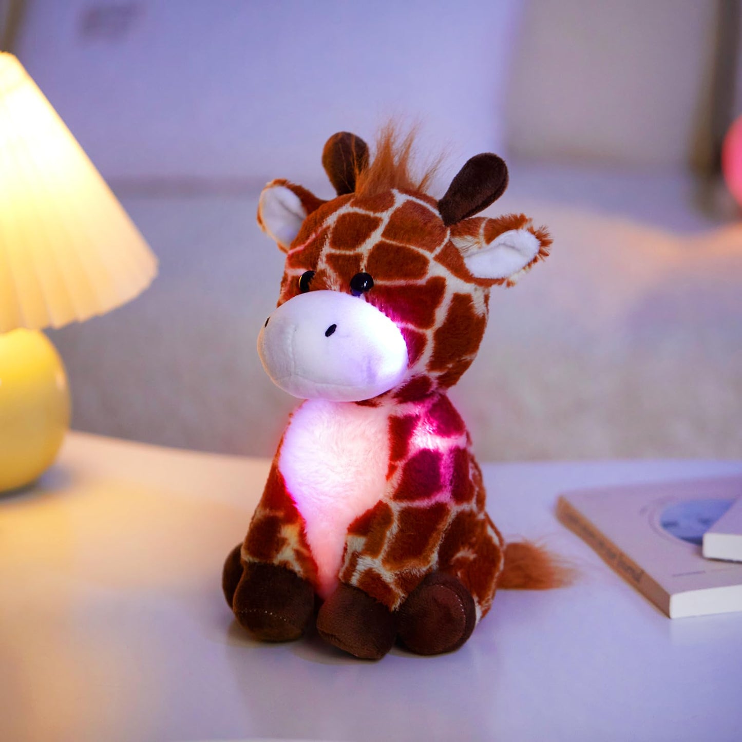 Glow Guards 12''Light up Giraffe Stuffed Animals,Soft Giraffe Plush Toy with LED Night Lights,Wildlife Stuffed Animal Glow in Dark,Birthday Christmas Hoilday Gift for Toddler Kids