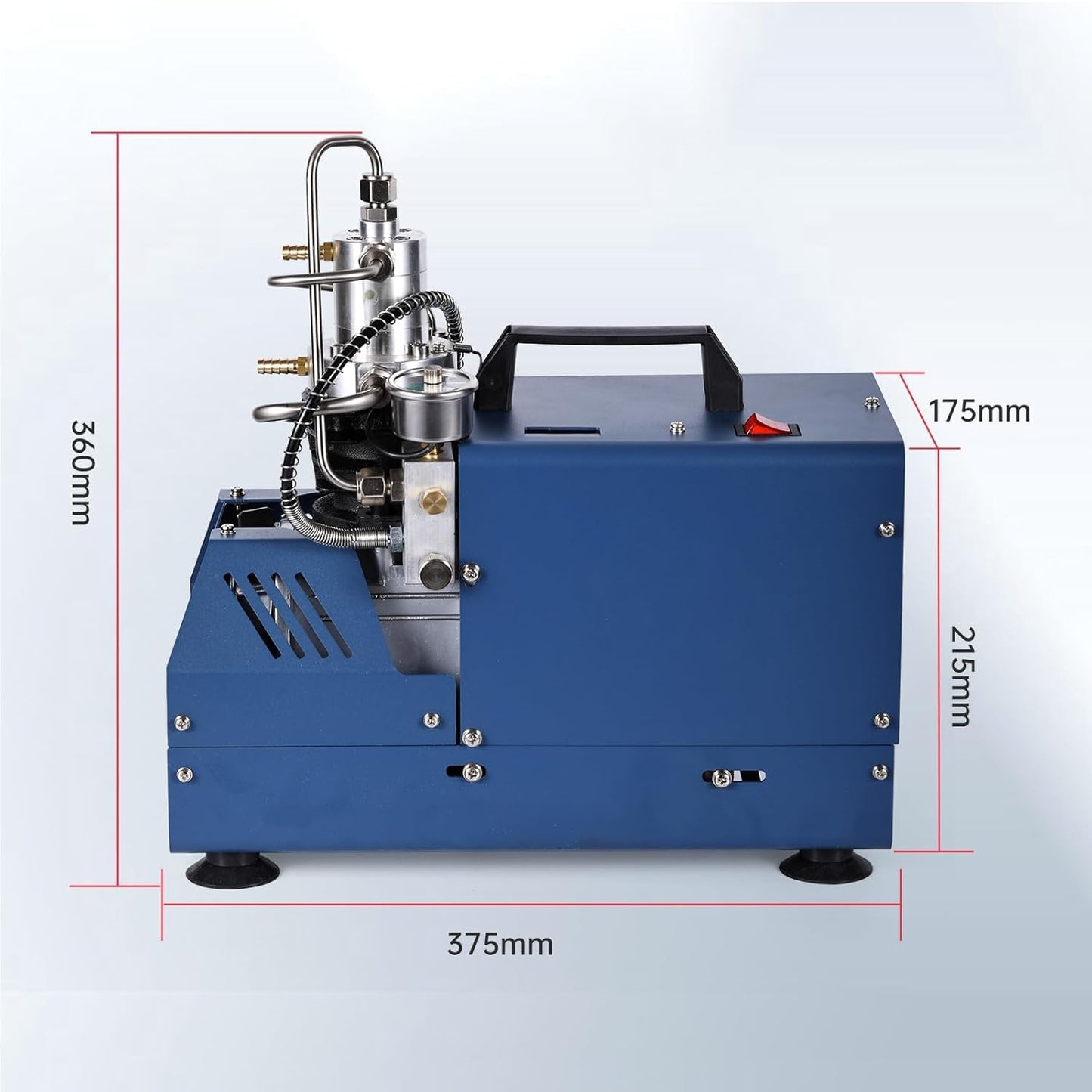 PCP air compressor, 4500 Psi / 300 bar scuba tank compressor, 110V/120V AC, PCP airgun compressor with automatic shutdown, 1800W high-pressure air pump, paintball shooting, PCP air rifle