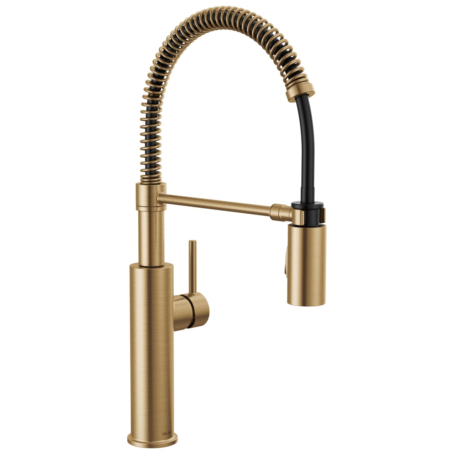 Delta Antoni Pro Style Commercial Kitchen Faucet with Pull Down Sprayer, Single Hole Brushed Gold, Single Handle, Champagne Bronze 18803-CZ-DST