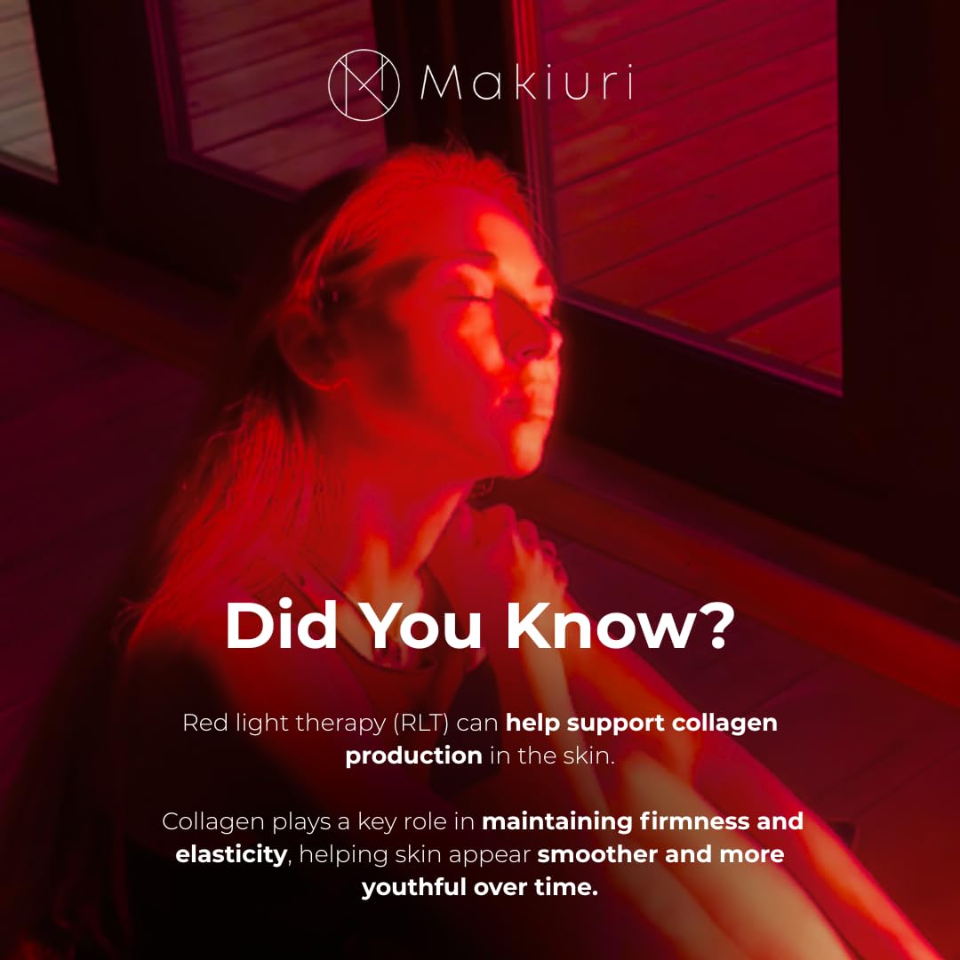 Makiuri Red Light Therapy Panel for Full Body | 630 nm, 660nm, 810nm, 830nm, 850nm | Clinical Grade Red & Near-Infrared LED Light Therapy (5 Wavelengths) | High Irradiance | Neptune (White 300 LED)