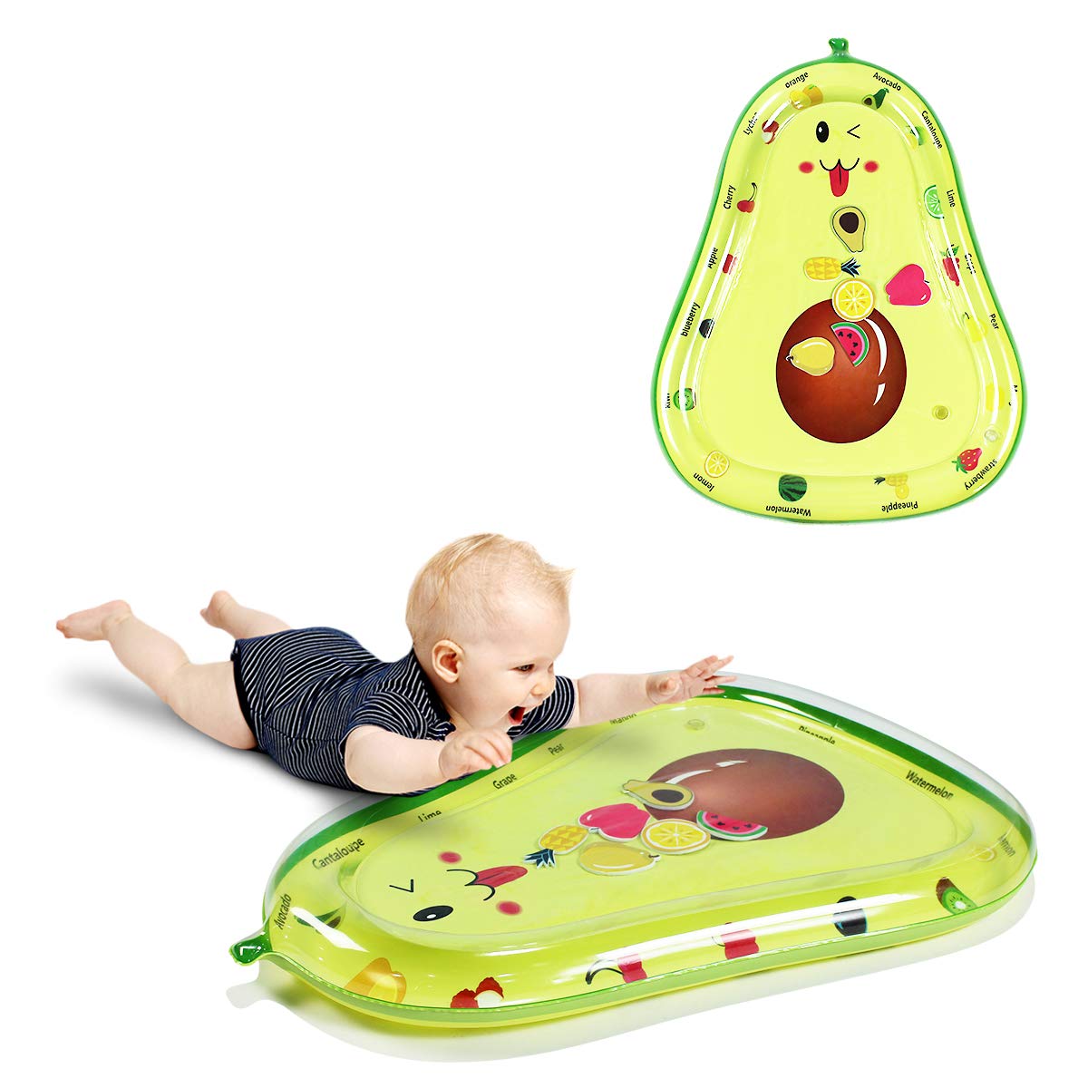 ZHUYNXIR Baby Water mat, Infant Toys, Inflatable Play Mat Water Mat Baby Toys, Fun Early Development Activity Play Center for Newborn (33 x 26 inch)