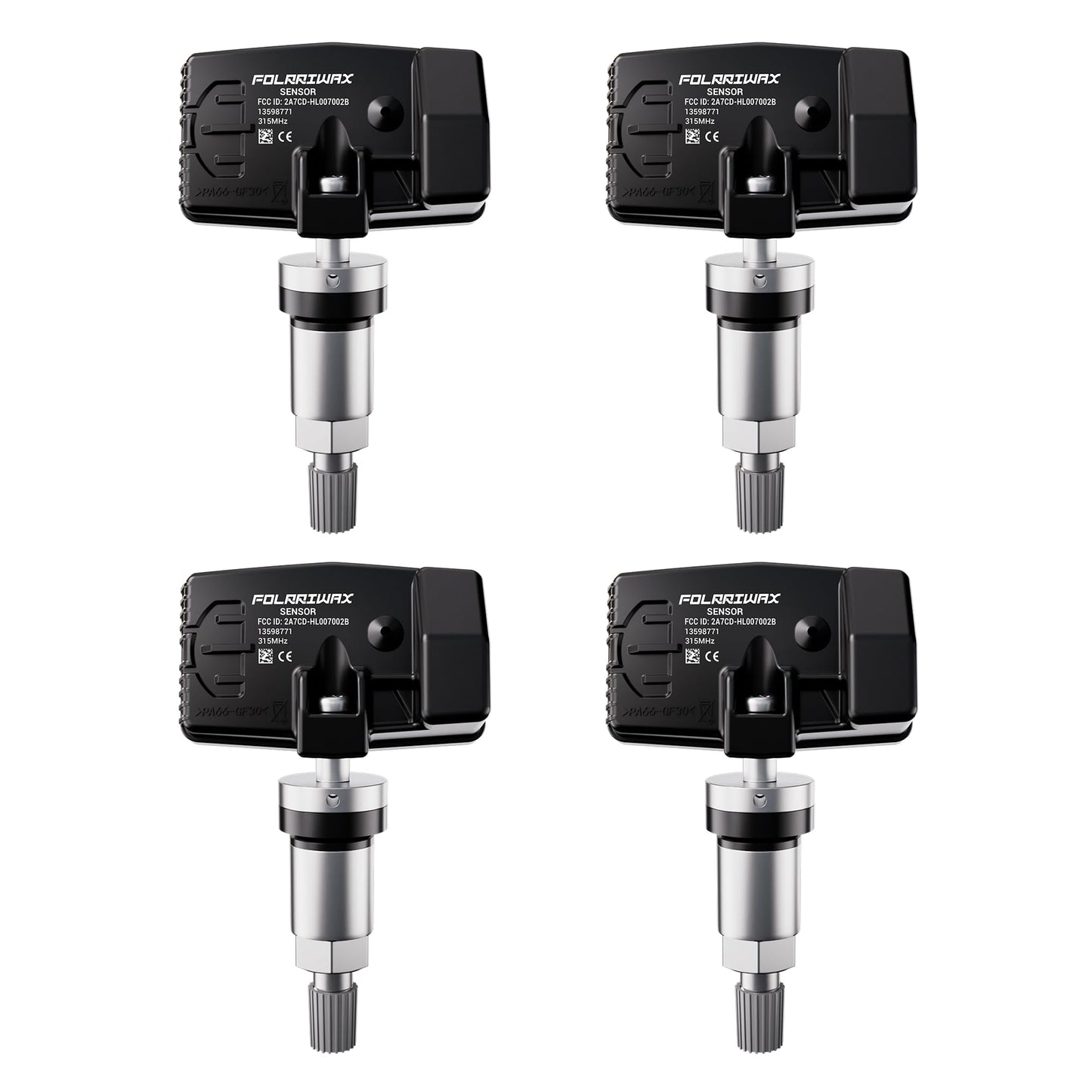 FLORRIWAX TPMS Sensor,Set of 4 315Mhz GM Tire Pressure Sensor Compatible with Buick Cadillac Chevrolet GMC,Tire Sensor OE Replaces#13598771,13598772,13586335,13581558