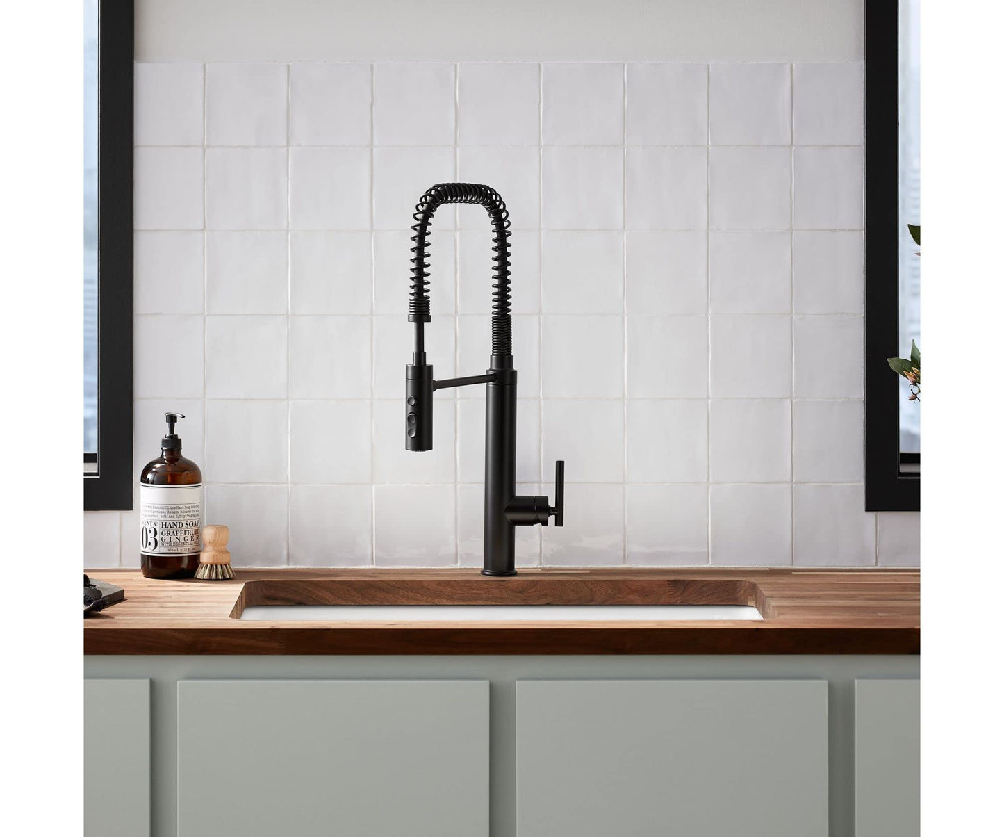 KOHLER ‎24982-AF Purist SEMI-PRO Kitchen Faucet, Commercial Kitchen Sink Faucet with Pull-Down Sprayhead, Vibrant French Gold