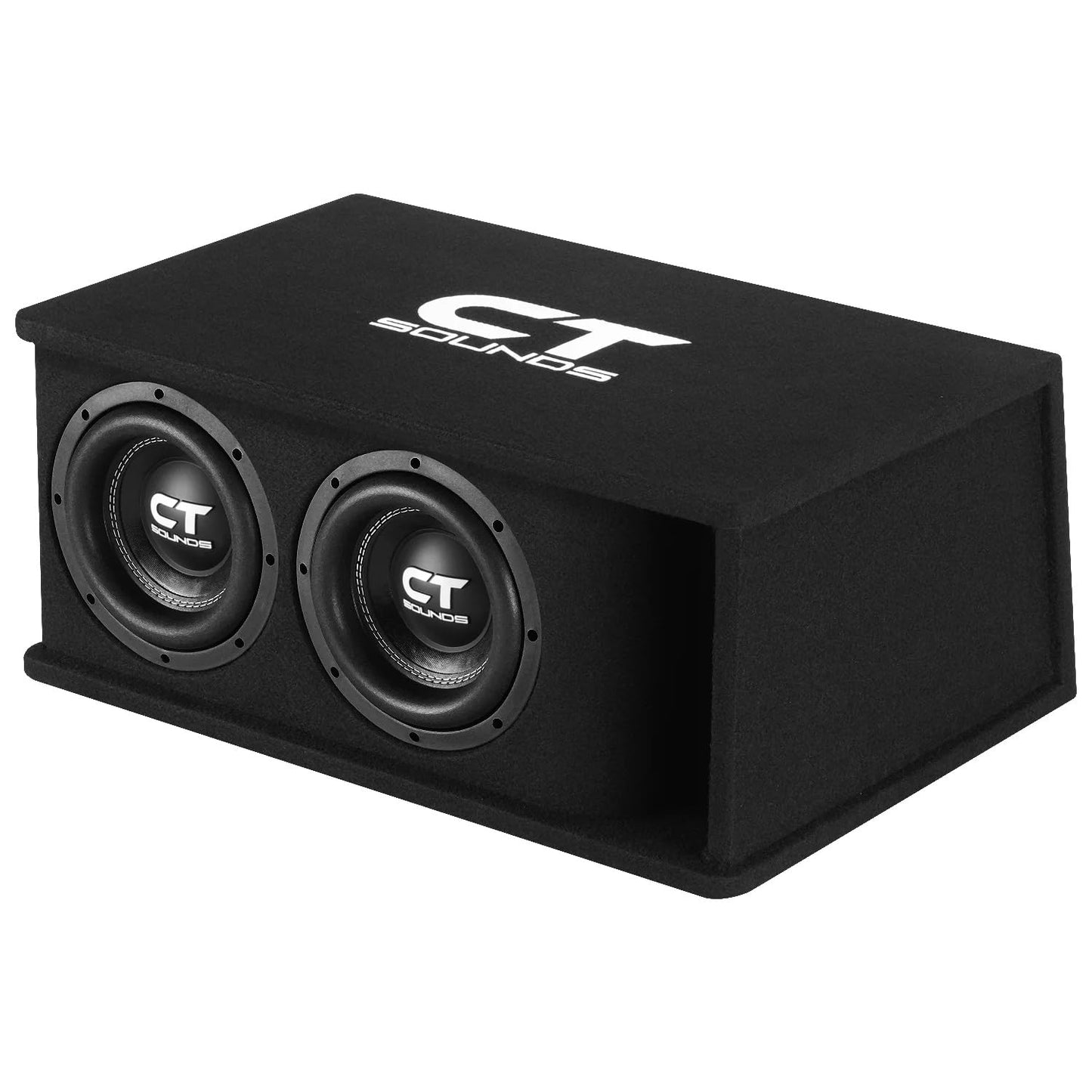 CT Sounds Dual 8” 1600W Loaded Tropo Series Ported Car Subwoofer Box - TROPO-2X8D4