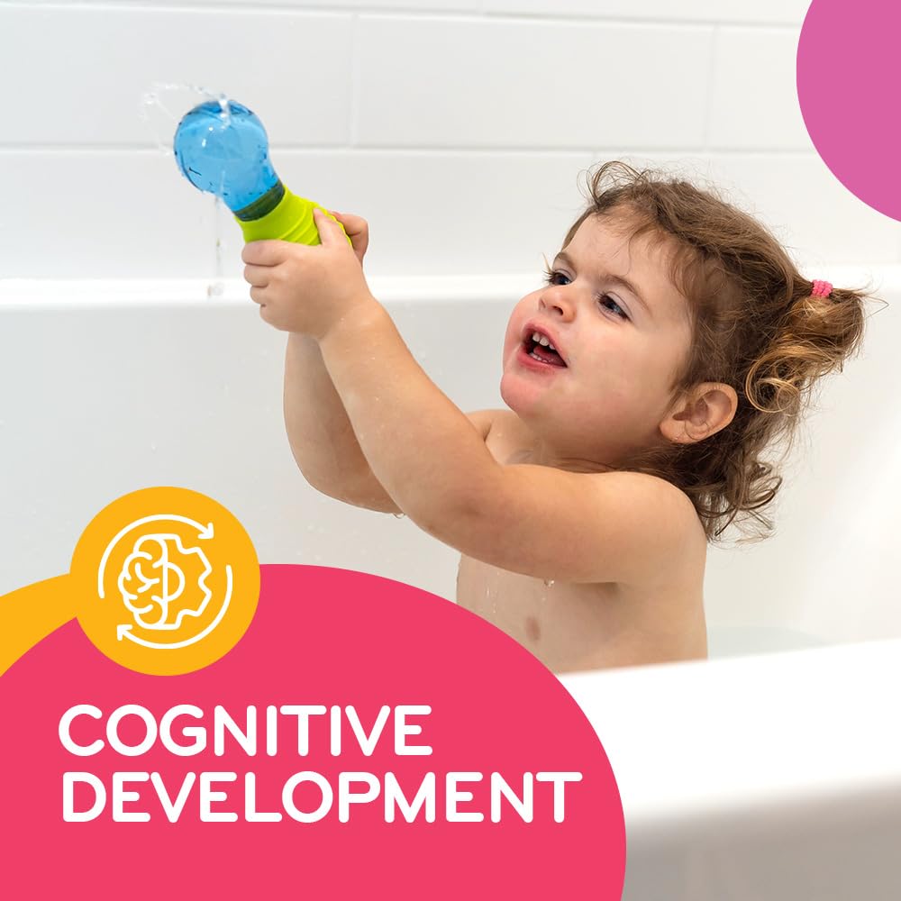 Mobi Skwooshlz Water Squeeze Bulbs - Silicone Baby Bath Toys, Baby Bathtub Toys for Toddlers, Latex and BPA Free, Food Grade Silicon, Easy to Clean - Toddler Ages 1-3 (Pack of 2)