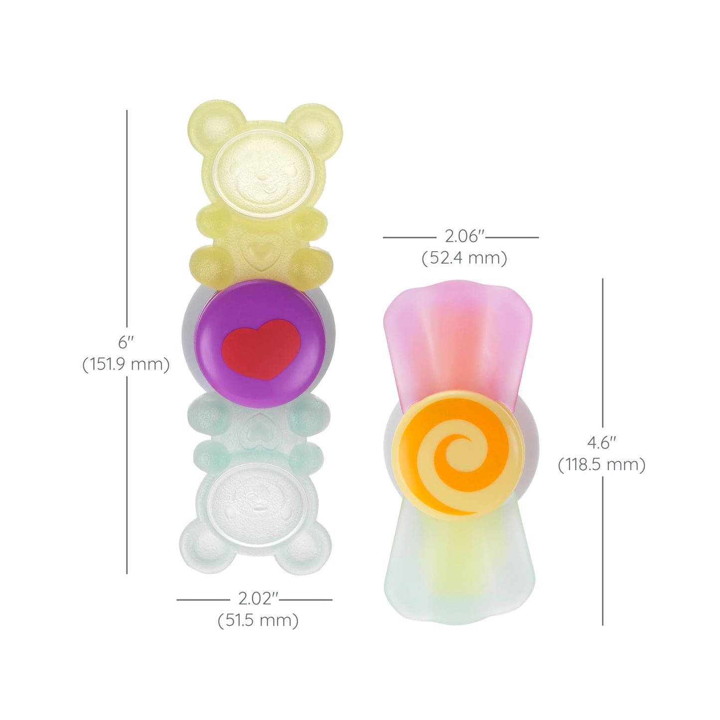 Infantino Sweet Treat Spinners, Baby Sensory Toy with Suction Cup Fidget, High Chair Spinning Tray Toy, Candy-Themed Textured Spinners for Fine Motor Skills, for Newborns and Toddlers 6+ Months