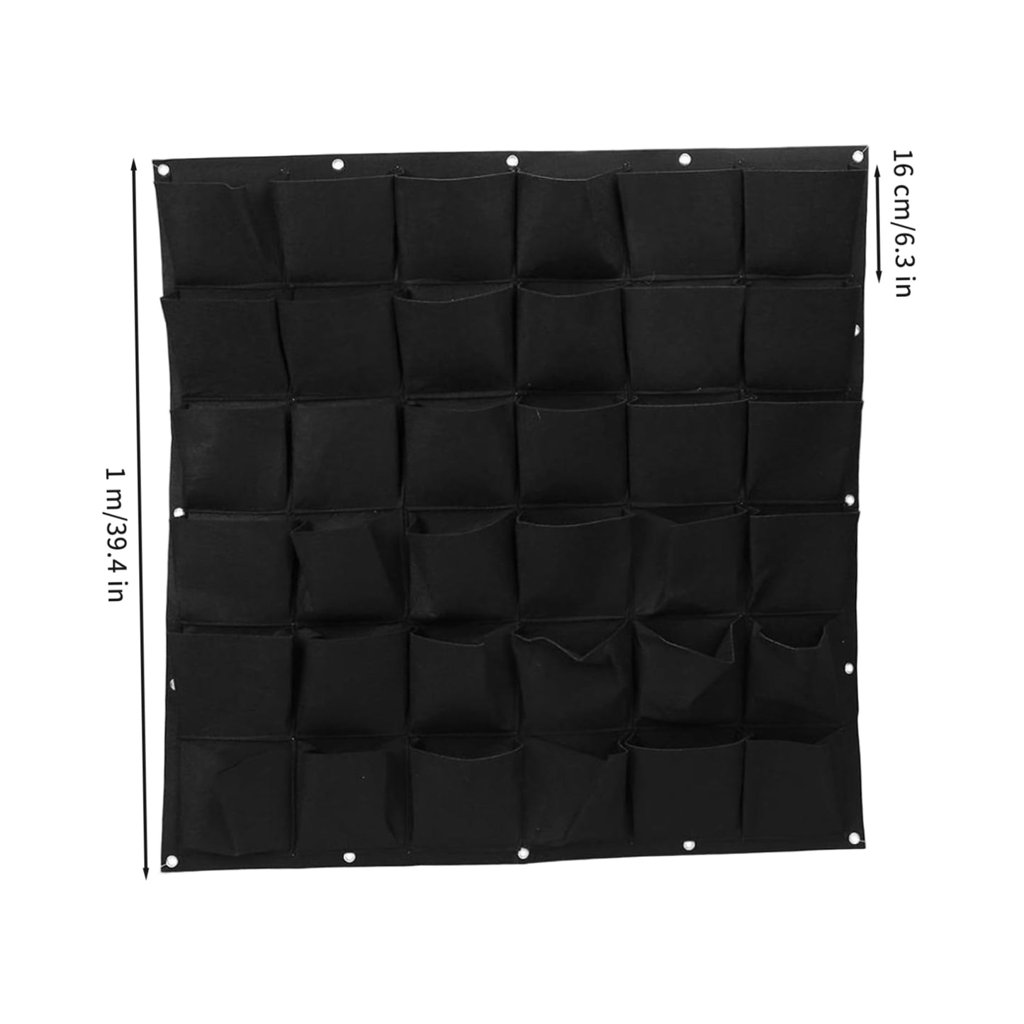 Peosaard Vertical Planter, Vertical Garden Planter with 36 Pockets, Living Wall for Indoor Outdoor Use, Thick Non-Woven Fabric Planting Bag (Black, 39.4"x39.4"), Garden