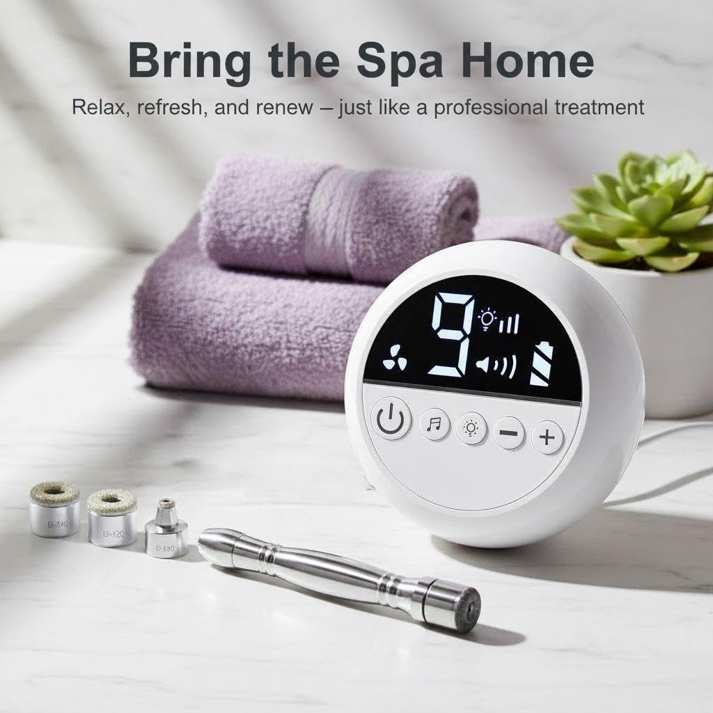 Diamond Micro-dermabrasion Machine, 2 in 1 Dermabrasion Facial Machine for Exfoliation & Blackhead Removal, Home Use Facial Skin Care Device
