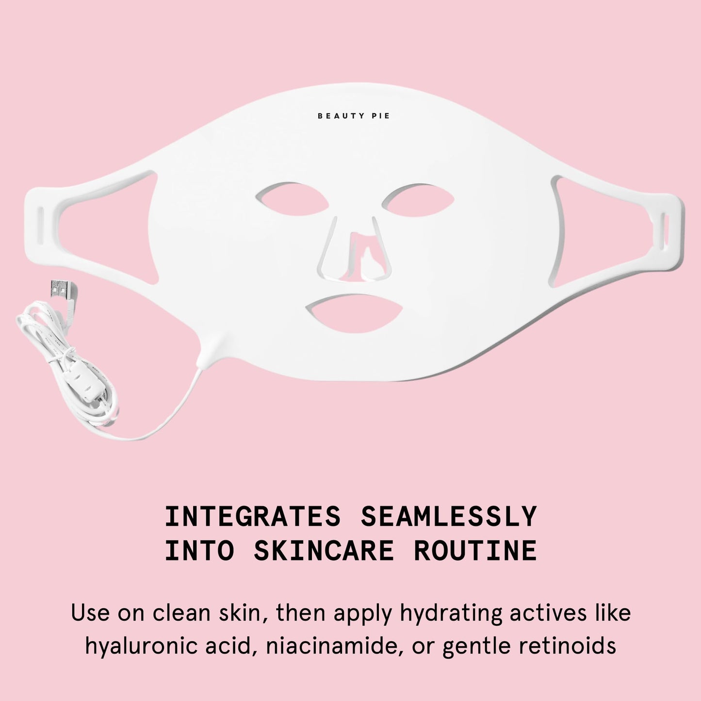 Beauty Pie C-Wave Light Facial LED Mask – Dual Red + Near-Infrared 630/830 nm Phototherapy Device for Wrinkles, Firming & Even Skin Tone
