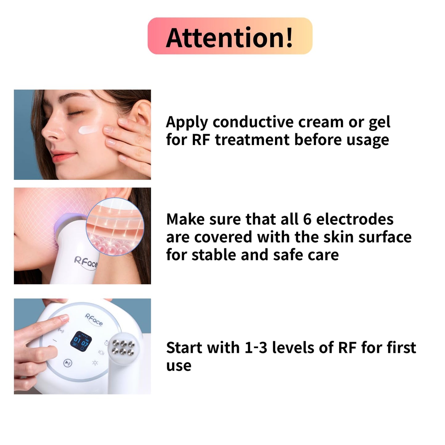 BOTEM Device (RFace Series) & Conductive Cream Set – Firming, Lifting & Hydration
